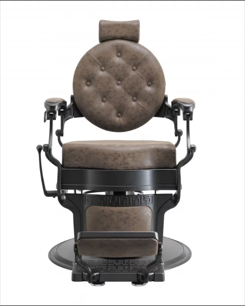 Fauteuil Barbier Noir Florence Vieux Marron